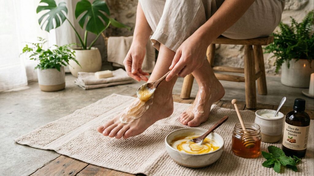 Como fazer uma máscara hidratante para os pés e conquistar pele de bebê sem sair de casa