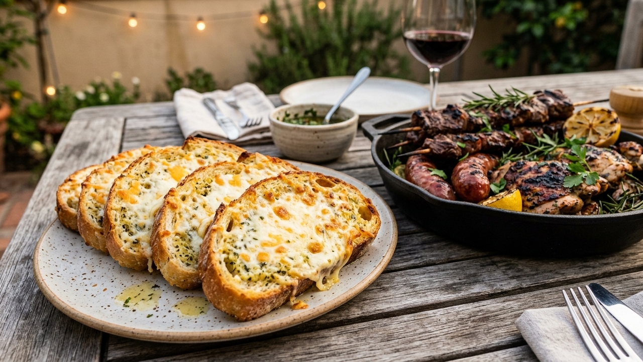 Misture maionese, alho, manteiga e queijo e faça um pão de alho caseiro cremoso e delicioso