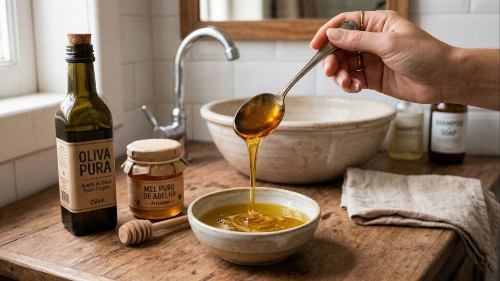 Mistura de mel e azeite é a solução perfeita para idosas com cabelos secos e ásperos