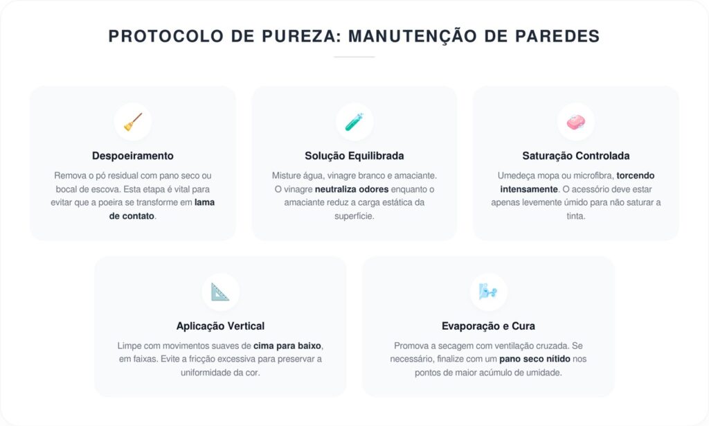 Limpar paredes com vinagre e amaciante de roupas: quando os especialistas recomendam o uso