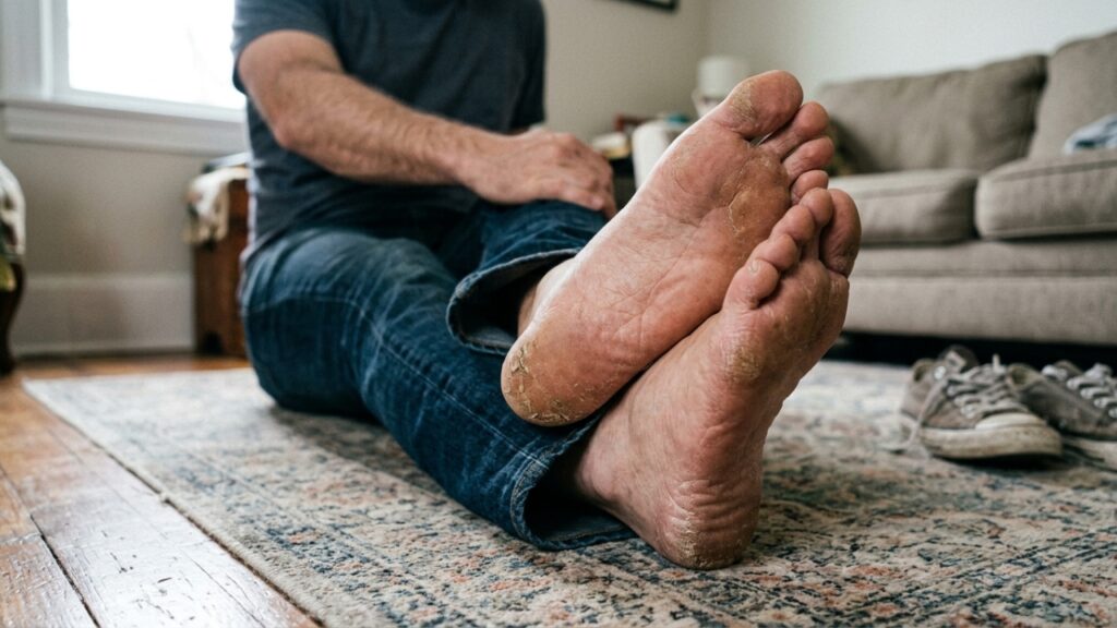 Andar descalço em casa parece saudável, mas o tipo de piso pode mudar tudo para seus pés