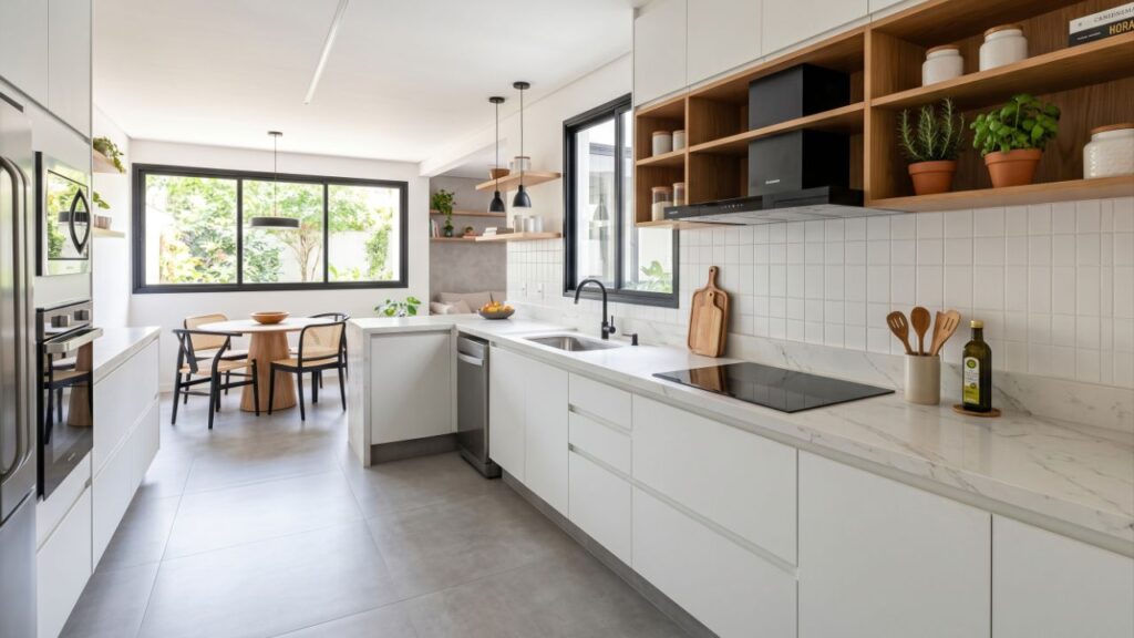 Adeus à ilha de cozinha tradicional: a tendência que ganha força em 2026