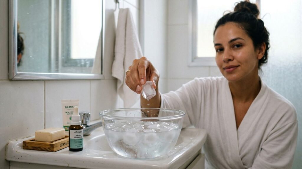 O que acontecerá com a sua pele se você colocar cubos de gelo no rosto todos os dias