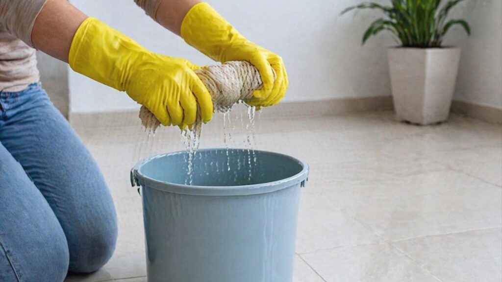 Não faça isso ao limpar: por que você não deve deixar o pano de limpeza em um balde com água
