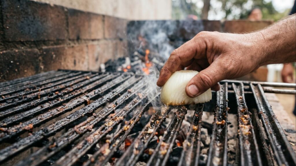 Esfregar cebola crua na grelha antes de usá-la: o que faz e por que é recomendado
