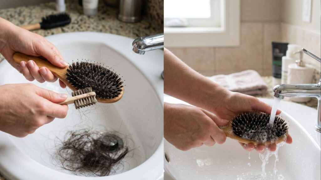 O que acontece quando você não limpa sua escova de cabelo?