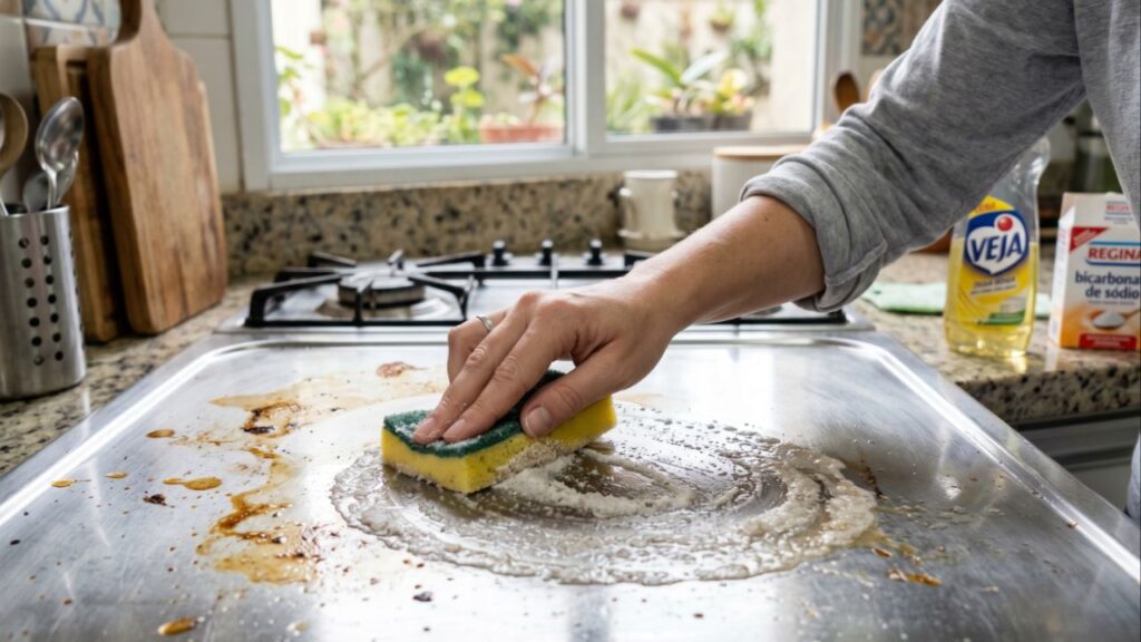 Misturar bicarbonato de sódio com detergente: para que serve e por que muita gente usa na limpeza da pia
