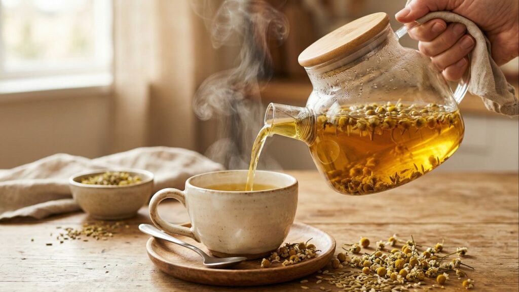 Por que o chá de camomila com erva-doce é o melhor aliado do idoso que acorda de madrugada