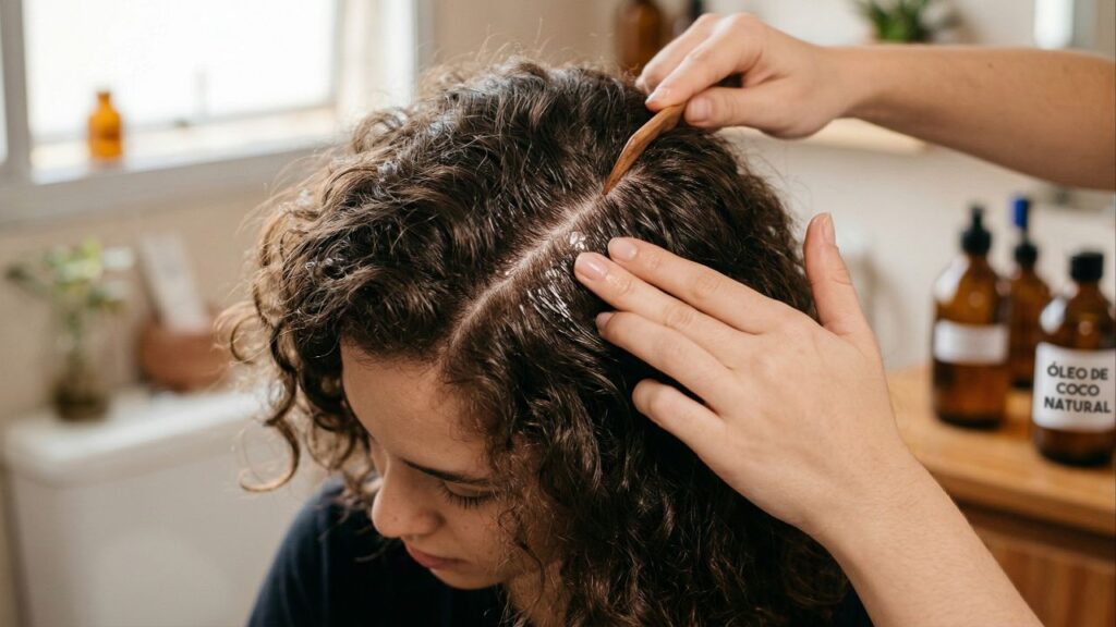 3 maneiras simples de usar óleo de coco para acalmar o couro cabeludo