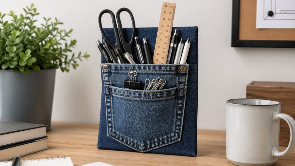 Se você tem calças jeans velhas, não as jogue fora: veja como reutilizá-las para organizar sua casa e dar um toque diferente