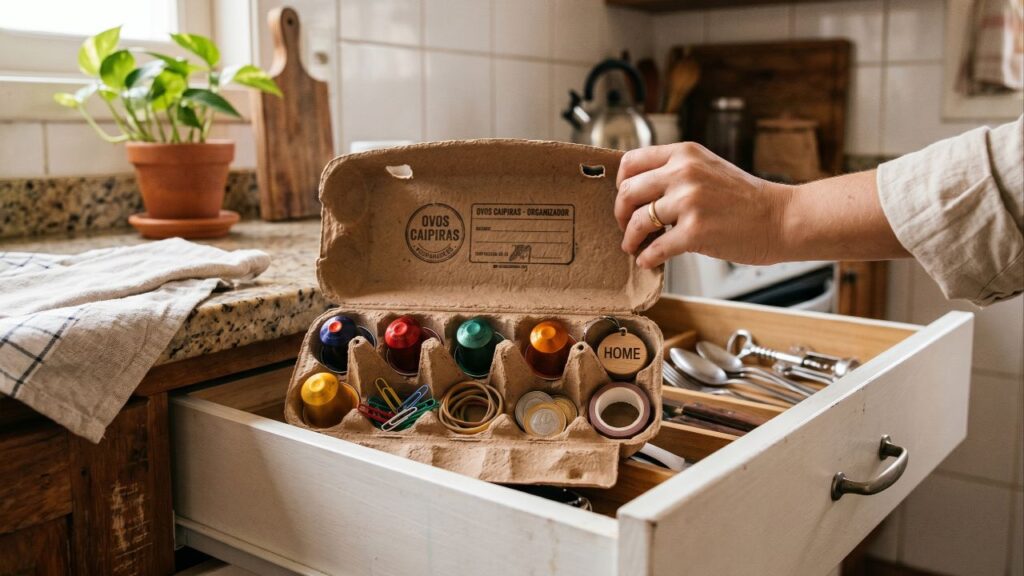 Se você tiver uma caixa de ovos, não a jogue fora: veja como reutilizá-la para organizar sua cozinha