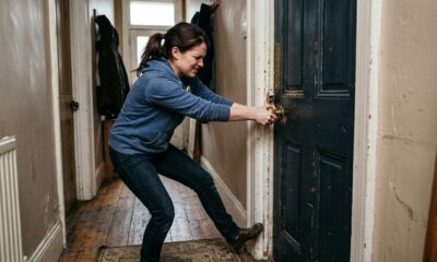 Porta empenada pode voltar a fechar bem com ajustes simples e sem troca imediata