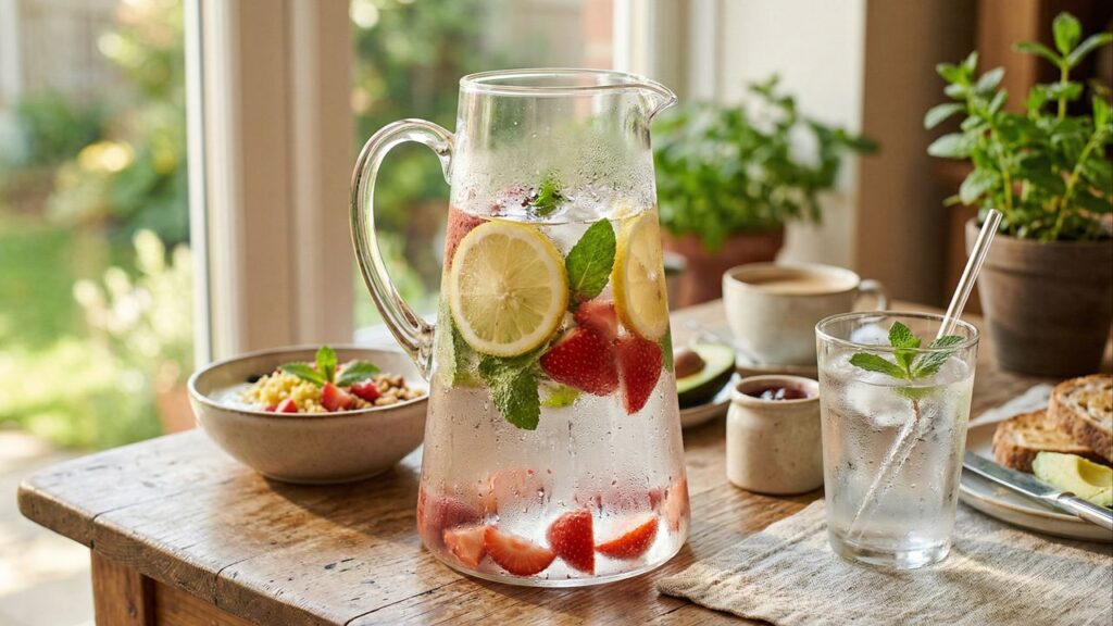 Beba água com frutas toda manhã e sinta a diferença real na sua disposição e digestão