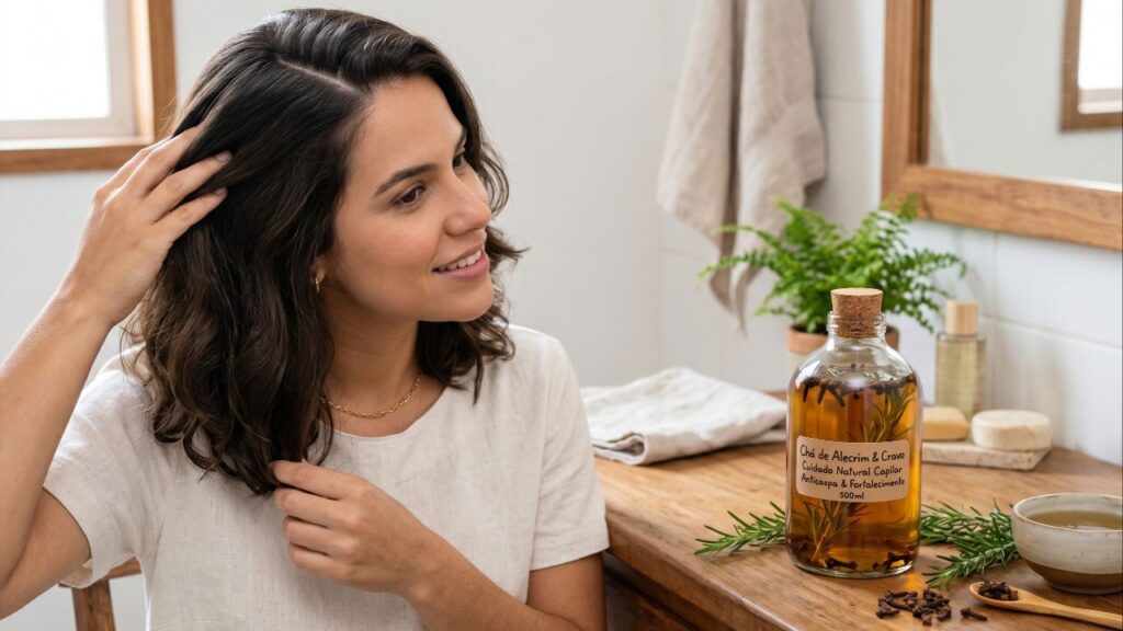 É simples e pode ajudar a reduzir queda de cabelo após os 60: como fazer e usar chá de alecrim com cravo