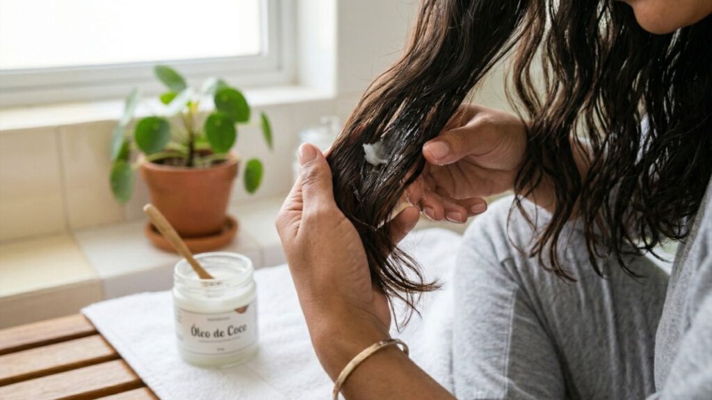 3 maneiras simples de usar óleo de coco para acalmar o couro cabeludo
