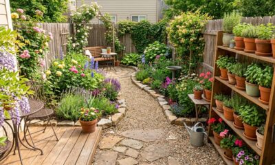 Como fazer um jardim simples no quintal usando pouco espaço e deixando o ambiente mais bonito