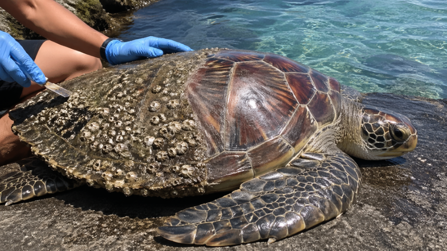 Tartaruga marinha resgatada ganha nova chance e volta a nadar