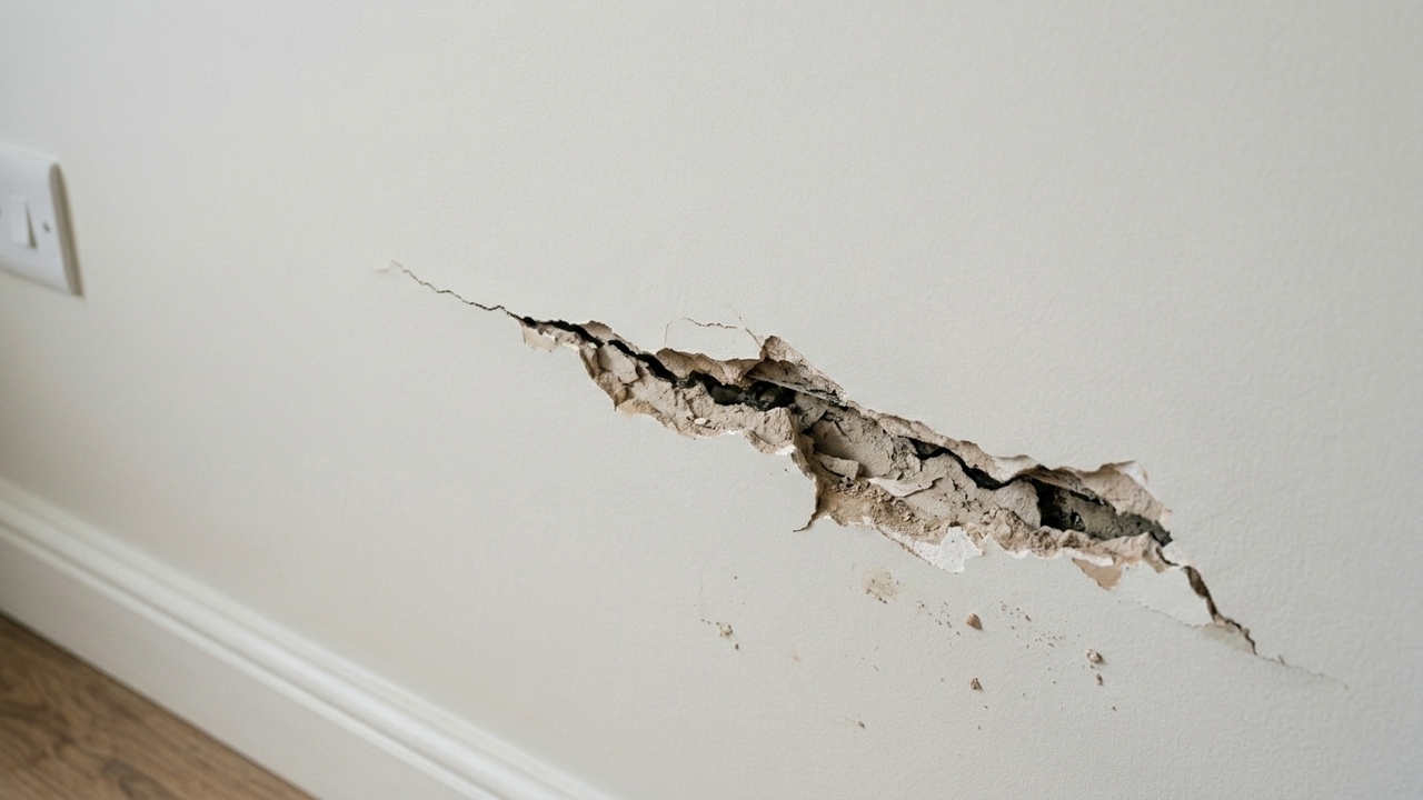 Esse tipo de fissura na parede merece atenção antes que o reparo fique mais difícil e caro