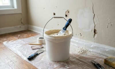 Como fazer massa para pequenos reparos em casa e resolver buracos falhas e cantos danificados com mais economia