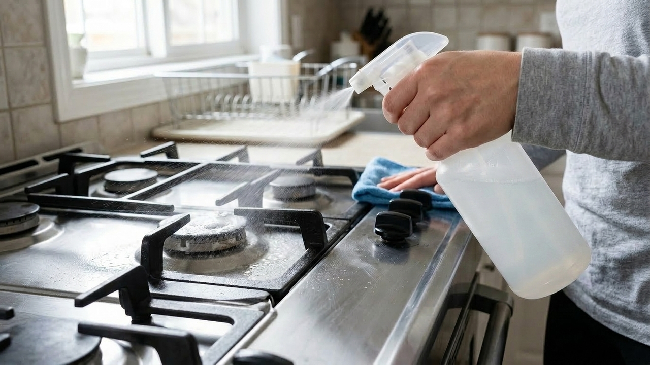 Sem água sanitária nem desengordurante: a mistura caseira que muita gente usa para limpar o fogão