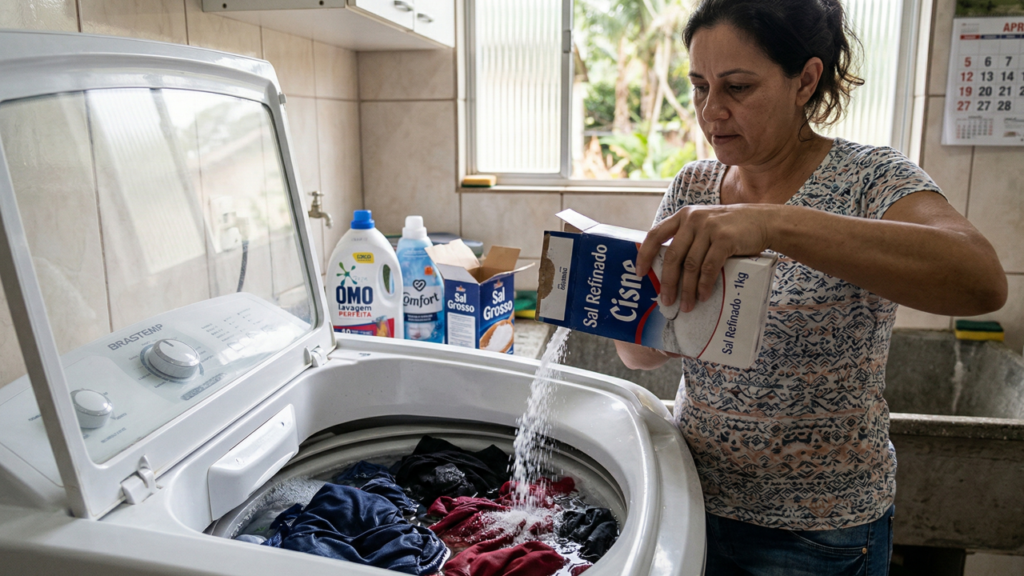 O truque com sal na lavagem que muita gente ignora e que pode melhorar cores e cuidados com as roupas