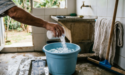 Como lavar o chão com mais sensação de limpeza sem exagerar nos produtos da sua casa