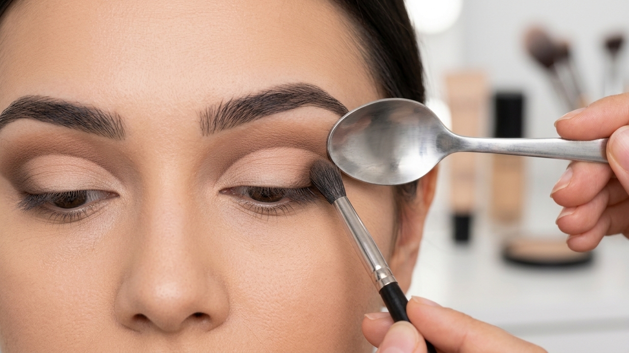 O truque mais simples que você pode fazer com uma colher e sombra para os olhos na sua maquiagem