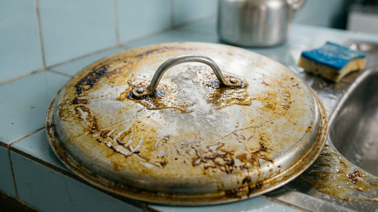 Como remover gordura velha de tampas sem química pesada e sem estragar a superfície