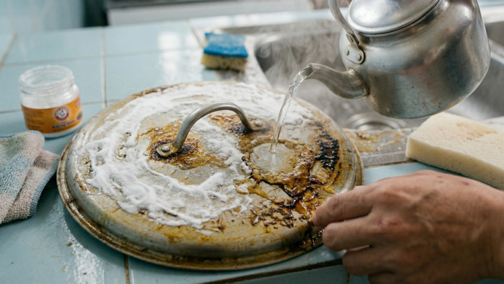 Como remover gordura velha de tampas sem química pesada e sem estragar a superfície