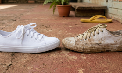 O truque com 2 ingredientes que pode devolver o branco dos tênis sem complicar sua rotina