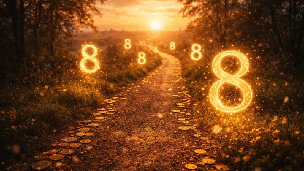 O número 8 e sua ligação com abertura de caminhos financeiros e crescimento material