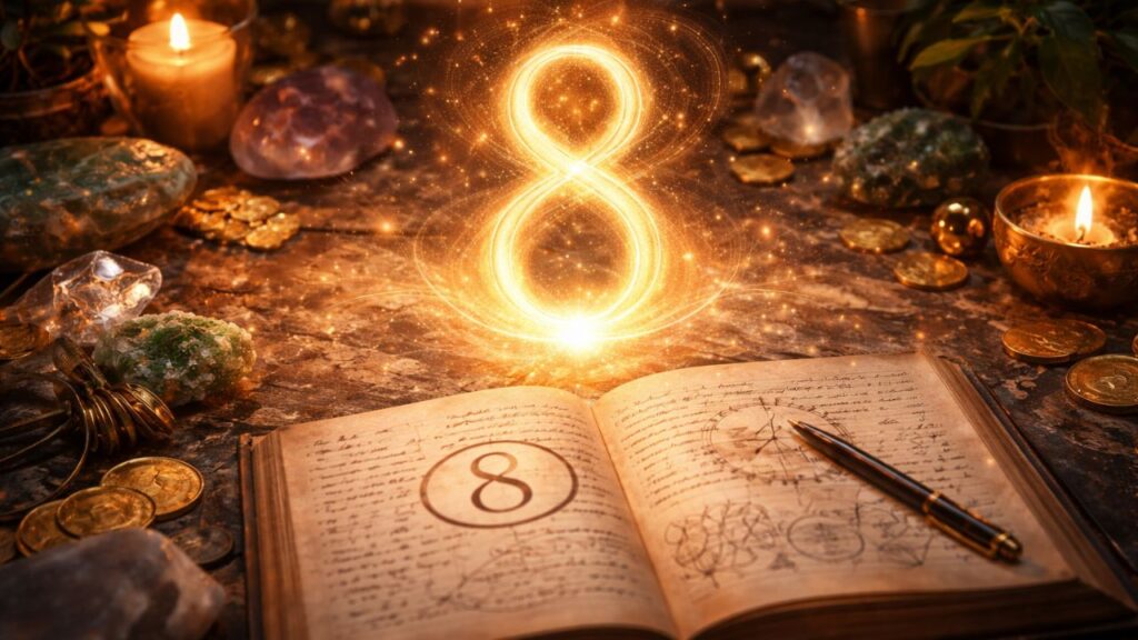 O número 8 e sua ligação com abertura de caminhos financeiros e crescimento material