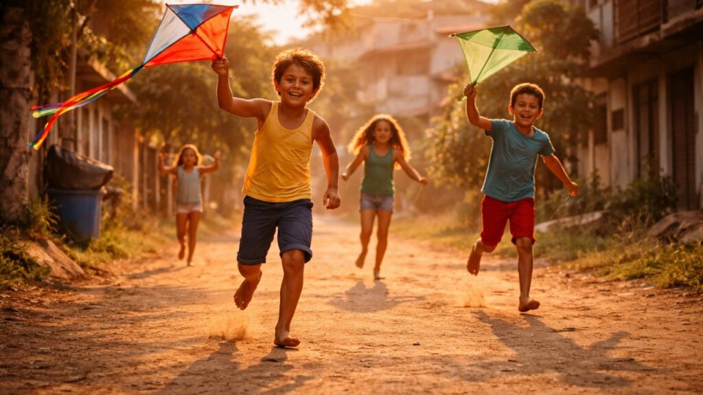 Soltar pipa e correr descalço na rua eram daquelas coisas simples que valiam o dia
