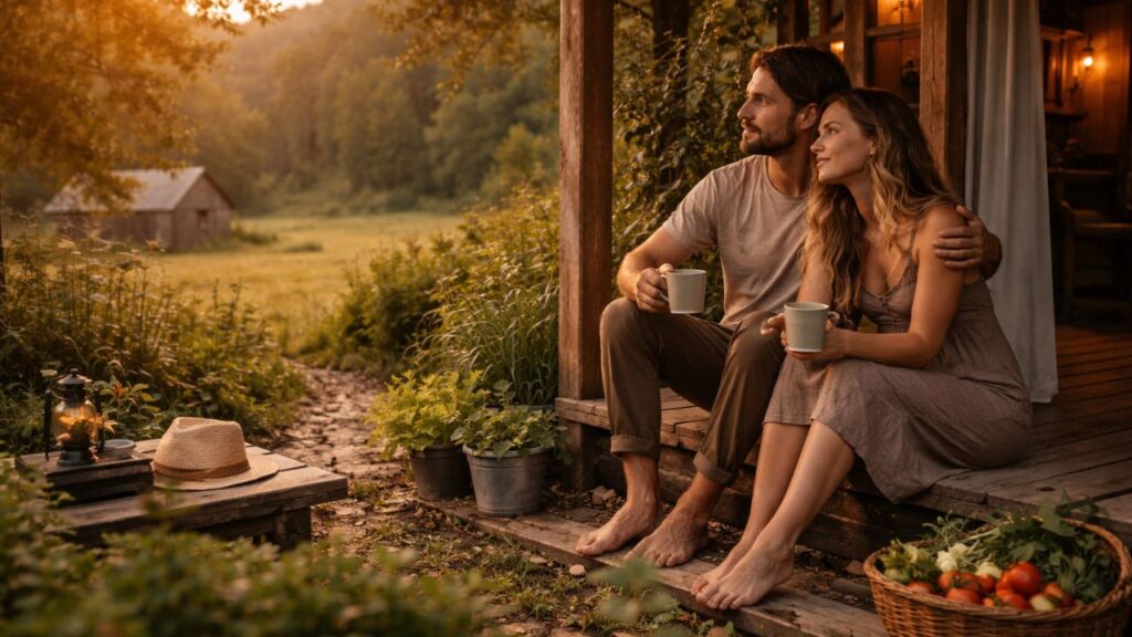 O casal que decidiu desacelerar e encontrou no interior um jeito mais leve de viver