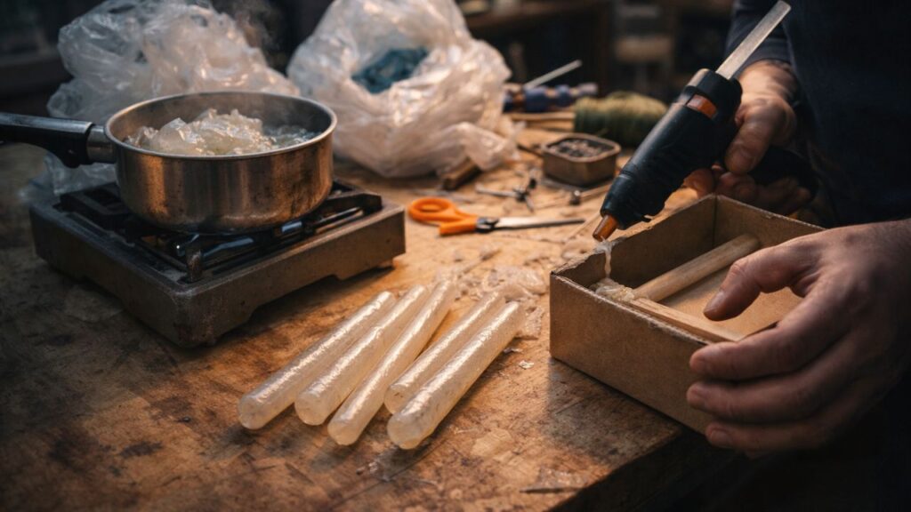 A sacola plástica que iria para o lixo virou uma solução criativa e útil dentro de casa