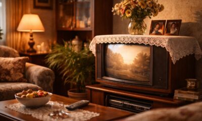 A toalhinha sobre a televisão era daquelas coisas simples que toda casa parecia ter