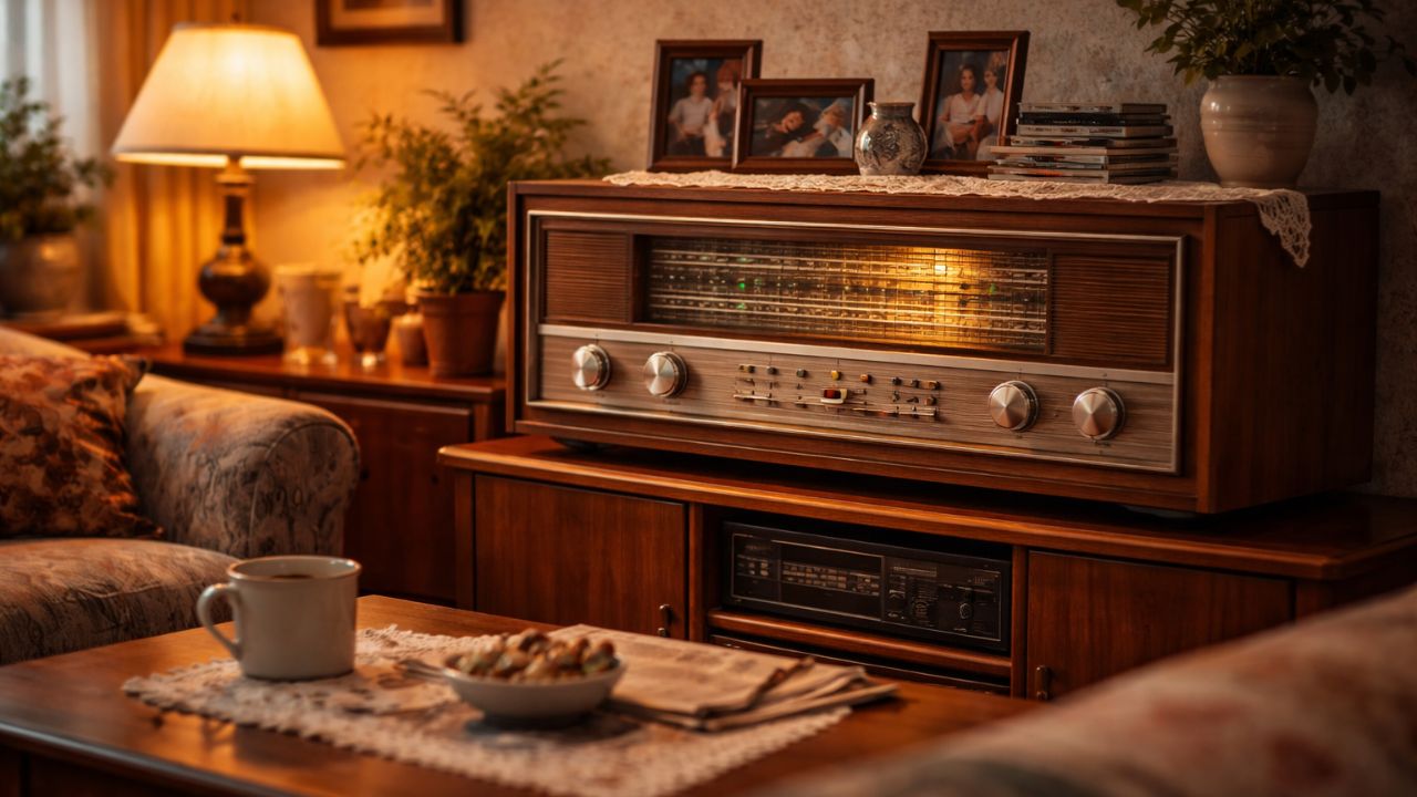 O rádio grande era daquelas presenças simples que faziam parte da casa inteira