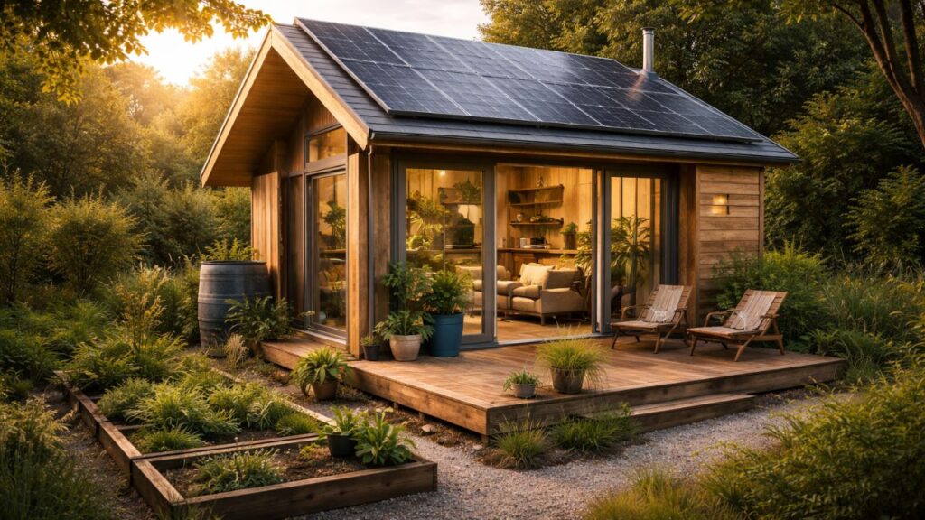 A casa pequena que foi projetada para gastar quase nada de energia e surpreende no resultado