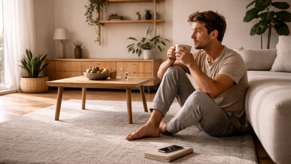 O homem que decidiu viver só com o essencial dentro de casa e mudou sua rotina por completo