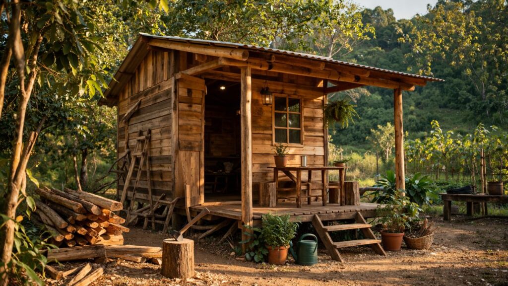 A pequena cabana de madeira local que encanta pela simplicidade e pelo baixo custo