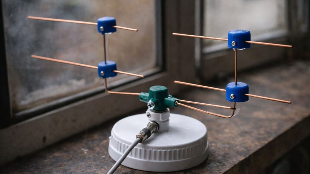 A tampinha de garrafa que virou antena caseira e chamou atenção pela criatividade em casa