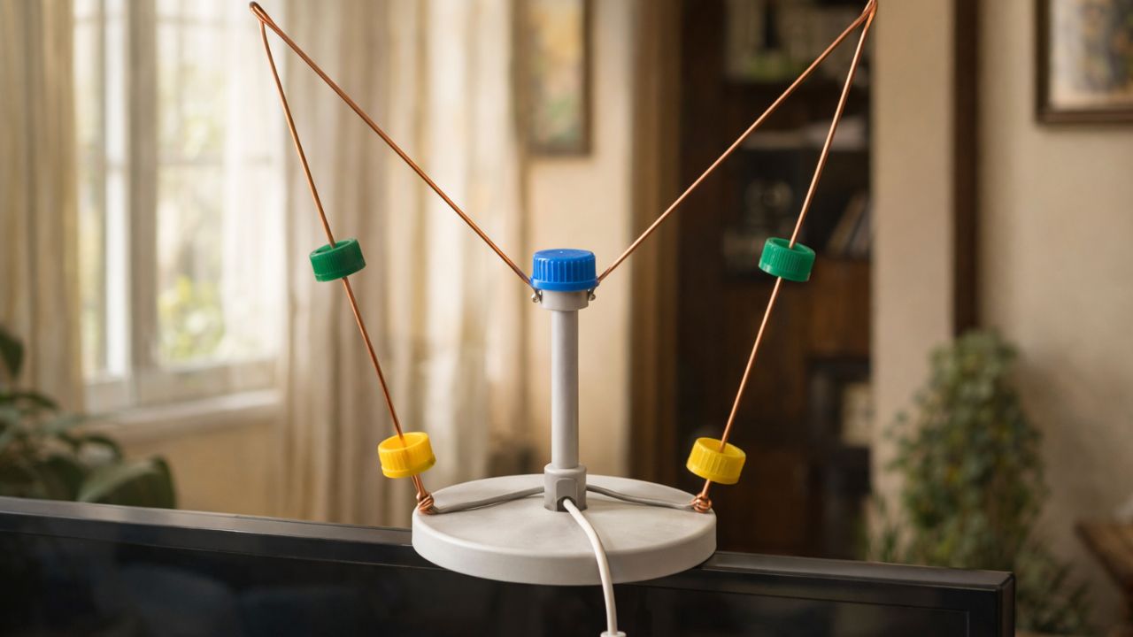 A tampinha de garrafa que virou antena caseira e chamou atenção pela criatividade em casa