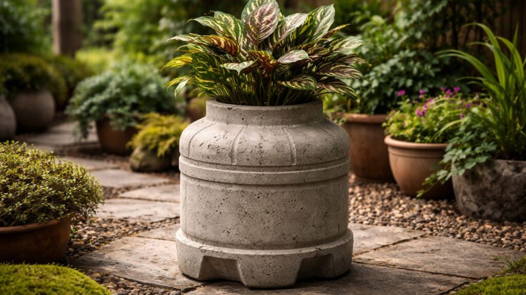 Esse galão de 20 litros ganhou nova função e virou um vaso artesanal cheio de presença