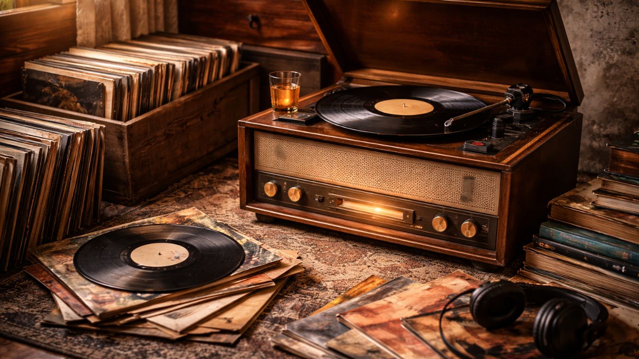 A vitrola e a coleção de discos eram daquelas coisas que davam outro valor à casa