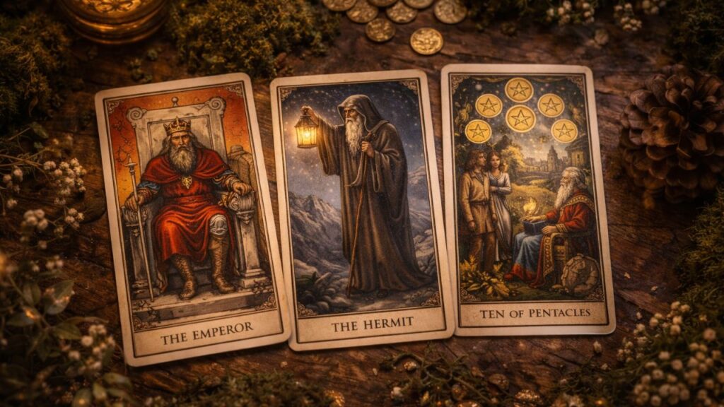 Cartas do tarot que indicam crescimento lento, seguro e construído com consistência