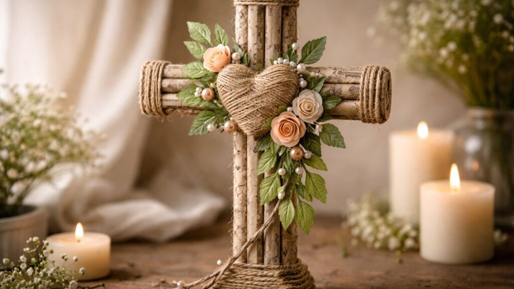 O artesanato religioso com recicláveis que trouxe mais beleza e simbolismo à decoração