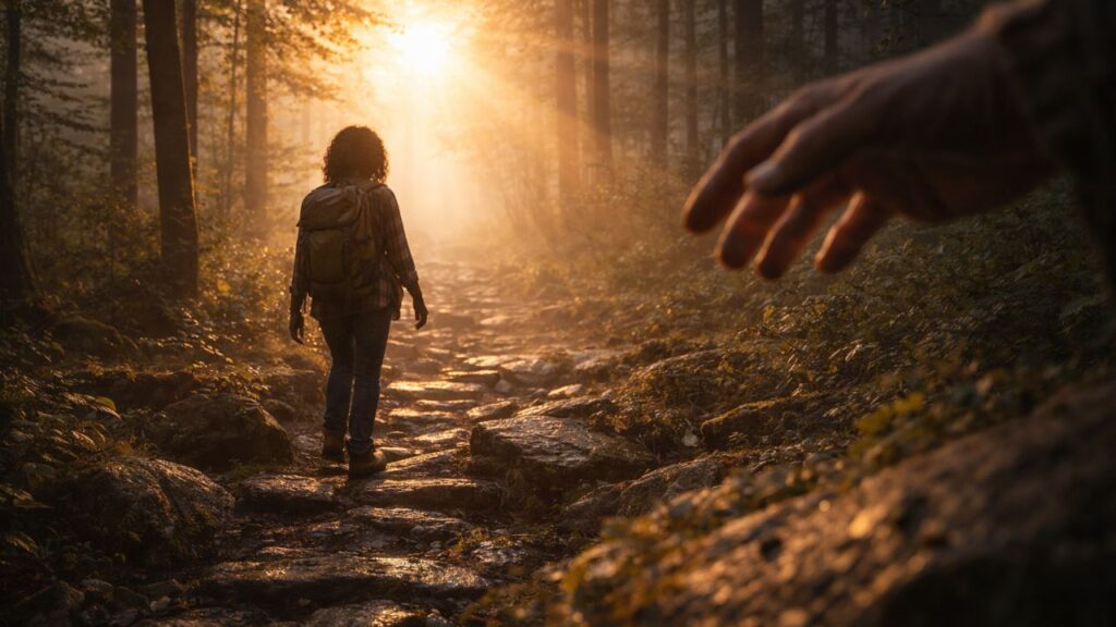 Salmos 37:24: “Ainda que caia não ficará prostrado porque o Senhor o segura pela mão”