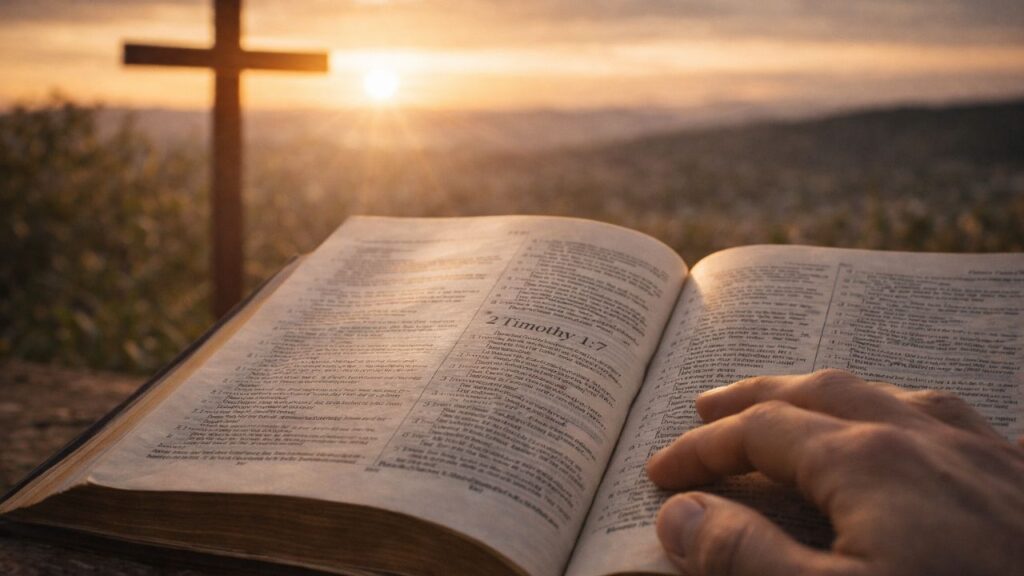 2 Timóteo 1:7: “Porque Deus não nos deu espírito de covardia, mas de poder, amor e equilíbrio”