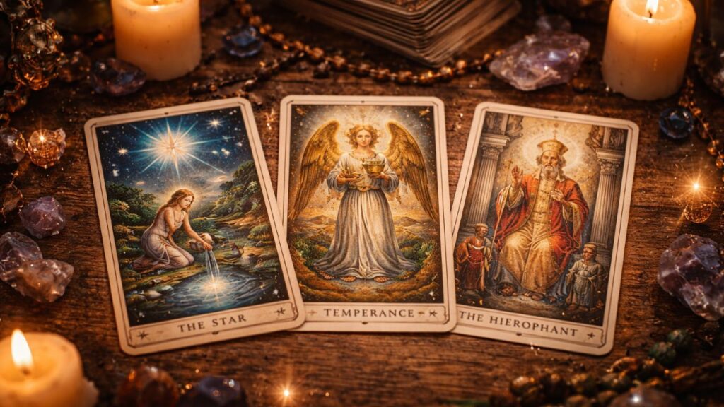 3 cartas do tarot que podem indicar proteção, equilíbrio e direção em tempos de mudança