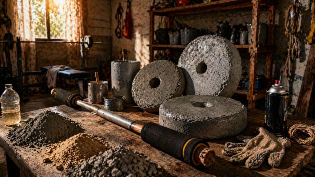 Como fazer anilhas de concreto por R$ 0,62 o kg e gastar muito menos que na academia